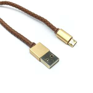 LDNIO LS25 fonott Micro USB - USB-A töltőkábel, 1 méter, barna - LDNIO