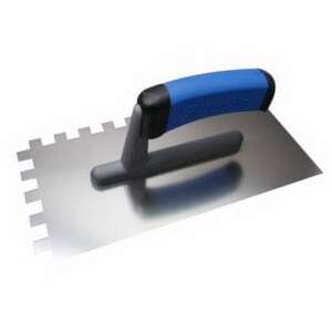KUBALA Fliesenmörtelkelle 270x130 mm, 10 mm Zähne, blauer Griff - Putzkellen