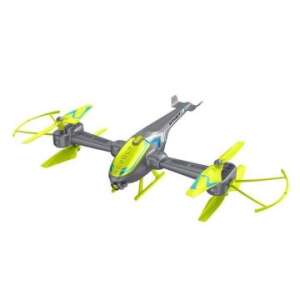 Dronă Revolt Scorpion Heliquad, gri și galben, pliabilă, cu telecomandă, 2 viteze, manevre acrobatice, control ușor, încărcare USB - Syma Drone