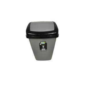 Billenős szemetes 5 L Szürke, fekete tetővel