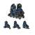 SportTrike inline skates 4 in 1, black and blue, size 39-43, collage showing different modes