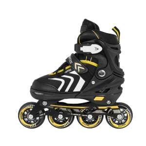 SportTrike 4 az 1-ben állítható méretű görkorcsolya, fekete és sárga színben, oldalnézet - Görkorcsolyázás
