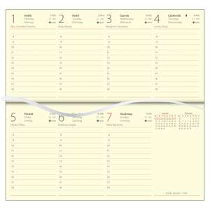 DayLiner 2024 Zsebnaptár, heti nézet, krémszínű lapokkal - Naptár