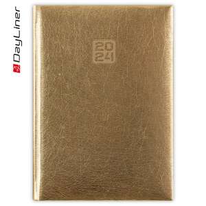 Dayliner Mirror A5 2024 heti tervező arany borítóval - Dayliner