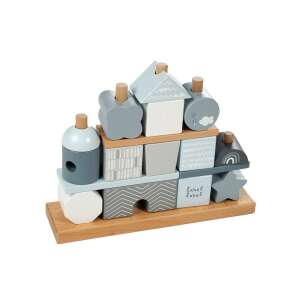 Label Label Kék Fa Építőkockák - 18 hónapos kortól