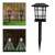 Zen Solarbetriebene Gartenleuchte, schwarz, quadratisches Design, Solarpanel oben, 2er-Set, beleuchtet, Gartenweg, Rasen, Außenbeleuchtung
