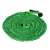 Green expandable garden hose with 7 function spray nozzle, 45 meter long, coiled up