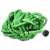 Green expandable garden hose with 7 function spray nozzle, 45 meter long, coiled up