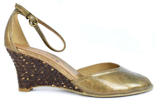 s. Oliver telitalpú, aranybarna női cipő 30821228