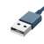 Baseus Superior Series 3-in-1 Fast Charging Data Cable, blue, close-up of USB connector