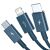 Baseus Superior kábel USB - Lightning / micro USB / USB Type 3,5 A 1,5m Blue (CAMLTYS-03) 46365839