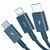 USB-Kabel 3 in 1 Baseus Superior Series, USB auf Micro-USB, USB-C, Lightning, 3,5 A, 1,2 m (blau) 46365839
