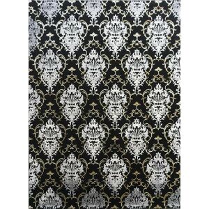 Ber Elite Fekete-Arany Szőnyeg - Virágmintás - Elite