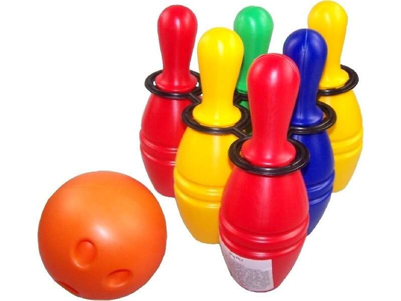 Műanyag 6 darabos bowling készlet