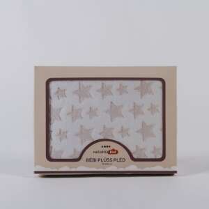 Pătură pentru bebeluși NATURTEX Kid, bej cu stele, 75x100cm - Paturici bebe