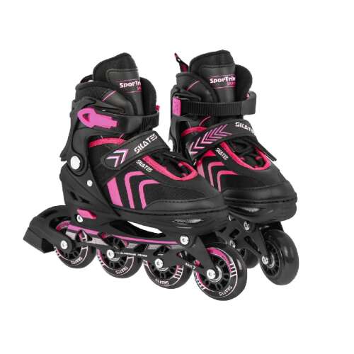 SportTrike inline skates, black and pink, 4 in 1, adjustable size