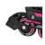 SportTrike inline skates, black and pink, wheels and brake detail