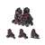 SportTrike inline skates, black and pink, 4 in 1, adjustable size, showing different modes