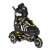 SportTrike 4 in 1 verstellbare Inline-Skates für Kinder, schwarz und gelb, Größe 29-33