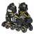Schwarze und gelbe Inline-Skates mit verstellbarer Größe, Marke SportTrike