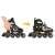 SportTrike Inline-Skates 4 in 1, schwarz und gelb, Größe 34-38, verstellbare Größe