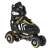 Schwarze und gelbe Inline-Skates mit verstellbarer Größe, Marke SportTrike