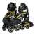 Schwarze und gelbe Inline-Skates mit verstellbarer Größe, Marke SportTrike
