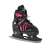 SportTrike inline skates, 4 in 1, black and pink, size S (29-33), adjustable, ABEC-7 bearings, PU wheels, can be used as ice skates
