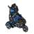 SportTrike 4 az 1-ben görkorcsolya gyerekeknek, kék és fekete színben, méretállítható, elülső nézet