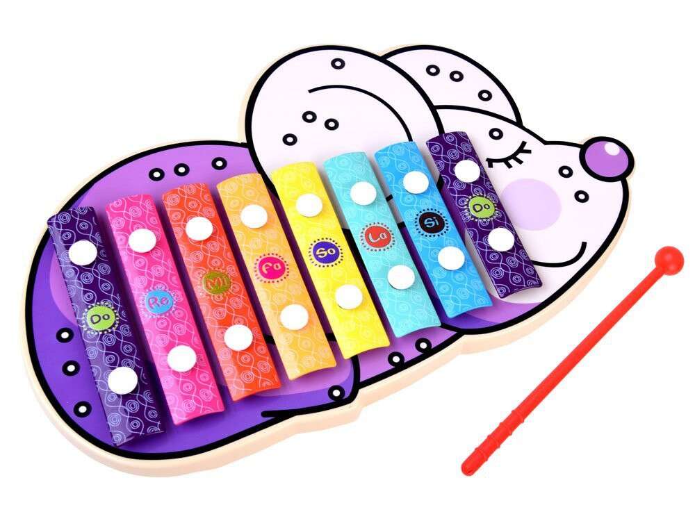 Mouse-shaped Colorful Xylophone with Mallet and Sheet Music