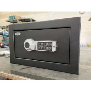 Dáriusz II. electronic safe with digital lock, black, home safe, small safe, valuables safe, cash safe, document safe, wall mountable, floor mountable - Nonbrand Security Safe