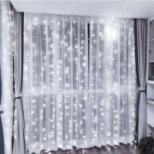 2m x 2m Cool White LED Curtain Lights for Indoor and Outdoor Use