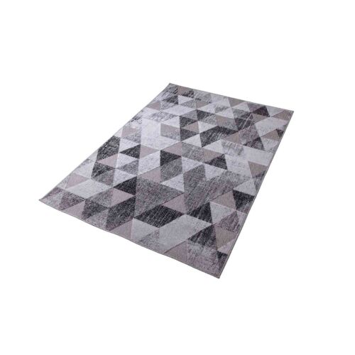 Ber Lagos Geometrikus Szőnyeg - Sötétszürke - 120x180 cm