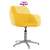 vidaXL világossárga forgó irodaszék karfával, 360 fokos forgással