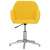 vidaXL világossárga forgó irodaszék karfával, elülnézet