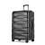 Pohľad pod uhlom na čierny kufor BONTOUR Wave s dvojitými kolieskami