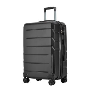 BONTOUR SPINNER srednji crni kofer na kotačima s dvostrukim kotačima i teleskopskom ručkom - Kofer