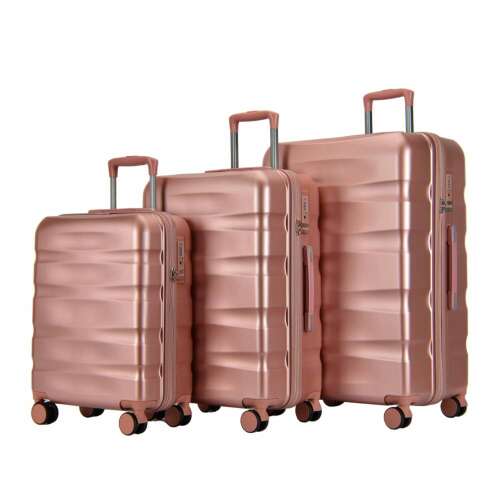 Sada kufrov BONTOUR Wave RoseGold, 3 kusy
