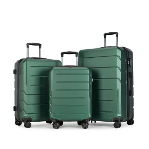 BONTOUR Spinner Set kofera s 4 kotača, Zelena, tri kofera - Kofer