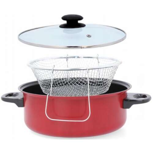 Krumplisütő fazék fedővel kosárral 26cm