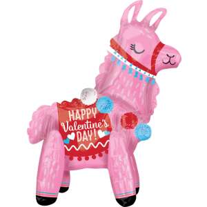 Happy Valentine&#039;s Day Llama, Láma Fólia lufi 55 cm 50298765 