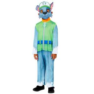 Kostium Rocky z Psiego Patrolu dla dzieci, w wieku 4-6 lat, zielony i niebieski kombinezon z maską - Disney Kostium dla dzieci