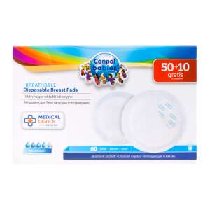 Canpol Babies Lélegző Eltörölhető Melltartóbetétek, 60 darab, nedvszívó és puha, orvosi eszköz - Canpol babies