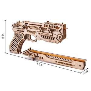 Puzzle 3D mecanic, Pistolul Cyber, WT, lemn, 122 piese 47859232 Machete