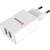 Swissten hálózati töltő adapter, 2 USB port, fehér, 2,1 A kimenet