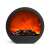 Bewello Decor Fireplace with LED Flame Effect, black, battery or plug-in powered, 35 x 12 x 38 cm