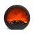 Bewello Decor Fireplace with LED Flame Effect, black, battery or plug-in powered, 35 x 12 x 38 cm