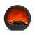Bewello Decor Fireplace with realistic LED flame effect, black, 35 x 12 x 38 cm
