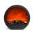 Bewello Decor Fireplace with LED Flame Effect, black, battery or plug-in powered, 35 x 12 x 38 cm