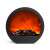 Bewello Decor Fireplace with realistic LED flame effect, black, 35 x 12 x 38 cm